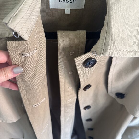 ba&sh POLAR midi-length trench coat | size 1 - Picture 9 of 11